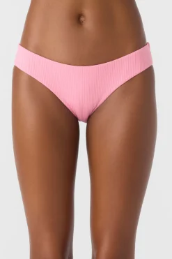 Bikini Bottoms^O'Neill Saltwater Solids Rib Blue Lagoon Full Bottoms - | sachet pink