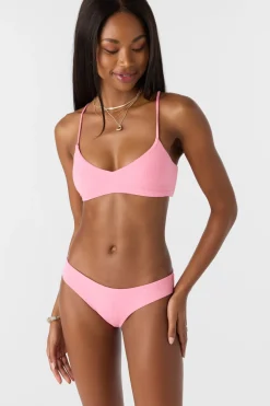 Bikini Bottoms^O'Neill Saltwater Solids Rib Blue Lagoon Full Bottoms - | sachet pink