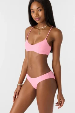 Bikini Bottoms^O'Neill Saltwater Solids Rib Blue Lagoon Full Bottoms - | sachet pink