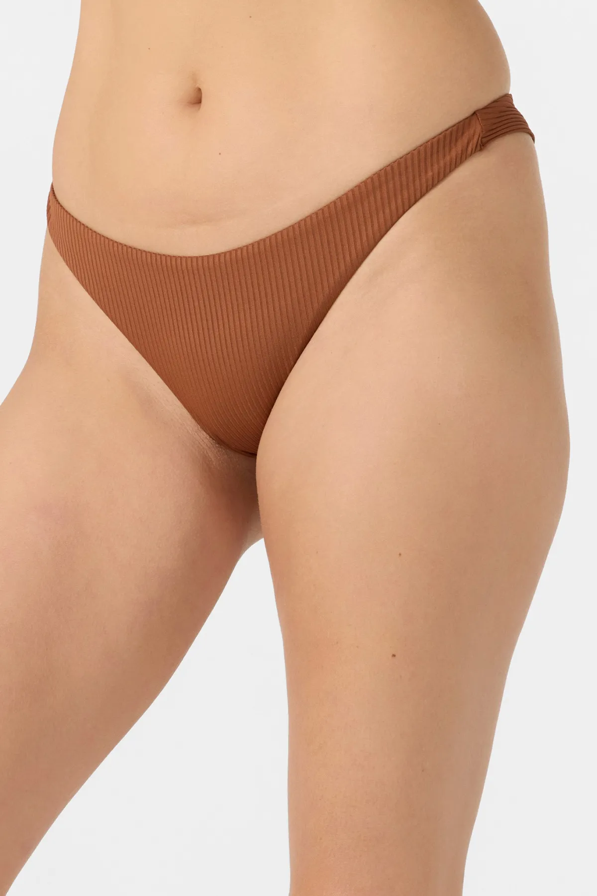 Bikini Bottoms^O'Neill Saltwater Solids Rib Hermosa Skimpy Bottoms - | rustic brown