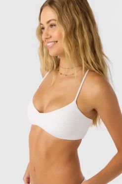 Bikini Tops^O'Neill Saltwater Solids Rib Huntington Bralette Top - | white
