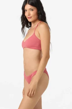 Bikini Tops^O'Neill Saltwater Solids Rib Huntington Bralette Top - | baroque rose