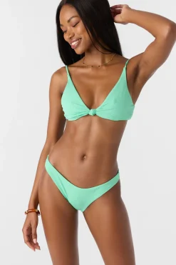 Bikini Tops^O'Neill Saltwater Solids Rib Pismo Bralette Top - | jade cream