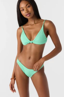 Bikini Tops^O'Neill Saltwater Solids Rib Pismo Bralette Top - | jade cream