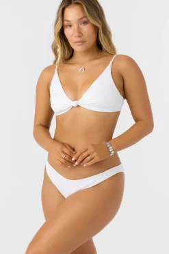 Bikini Tops^O'Neill Saltwater Solids Rib Pismo Bralette Top - | white