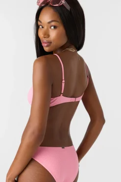 Bikini Tops^O'Neill Saltwater Solids Rib Pismo Bralette Top - | sachet pink