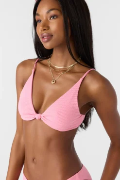 Bikini Tops^O'Neill Saltwater Solids Rib Pismo Bralette Top - | sachet pink