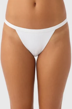 Bikini Bottoms^O'Neill Saltwater Solids Rib Queens Cheeky Bottoms - | white