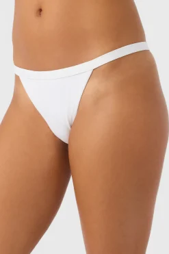 Bikini Bottoms^O'Neill Saltwater Solids Rib Queens Cheeky Bottoms - | white