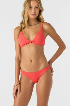 Bikini Bottoms^O'Neill Saltwater Solids Rib Rockley Medium Bottoms - | cayenne
