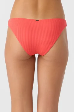Bikini Bottoms^O'Neill Saltwater Solids Rib Rockley Medium Bottoms - | cayenne