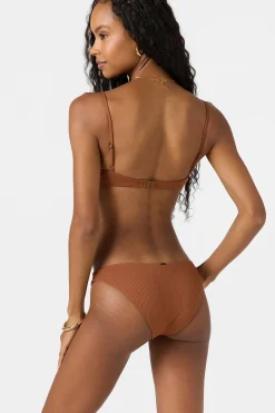 Bikini Bottoms^O'Neill Saltwater Solids Rib Rockley Medium Bottoms - | rustic brown