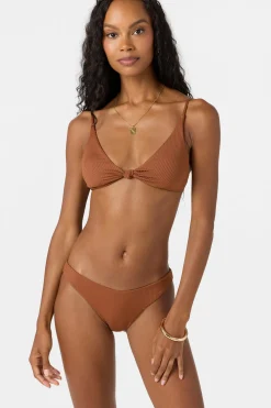 Bikini Bottoms^O'Neill Saltwater Solids Rib Rockley Medium Bottoms - | rustic brown
