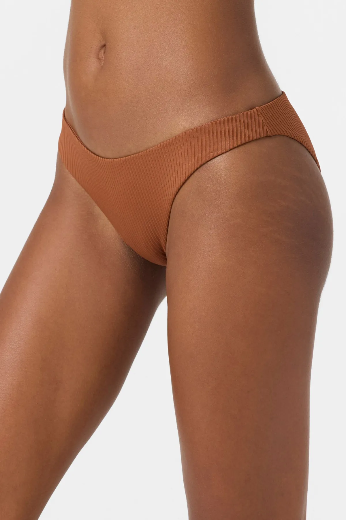 Bikini Bottoms^O'Neill Saltwater Solids Rib Rockley Medium Bottoms - | rustic brown