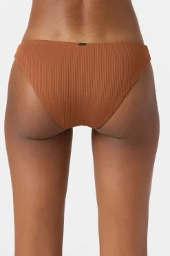Bikini Bottoms^O'Neill Saltwater Solids Rib Rockley Medium Bottoms - | rustic brown