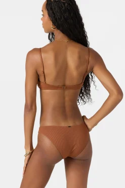 Bikini Bottoms^O'Neill Saltwater Solids Rib Rockley Medium Bottoms - | rustic brown