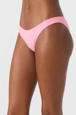 Bikini Bottoms^O'Neill Saltwater Solids Rib Rockley Medium Bottoms - | sachet pink
