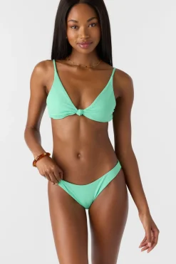 Bikini Bottoms^O'Neill Saltwater Solids Rib Rockley Medium Bottoms - | jade cream