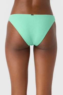 Bikini Bottoms^O'Neill Saltwater Solids Rib Rockley Medium Bottoms - | jade cream