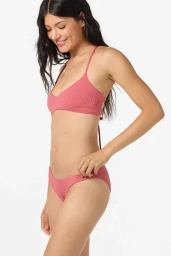 Bikini Bottoms^O'Neill Saltwater Solids Rib Rockley Medium Bottoms - | baroque rose
