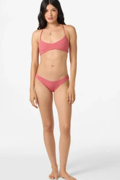 Bikini Bottoms^O'Neill Saltwater Solids Rib Rockley Medium Bottoms - | baroque rose