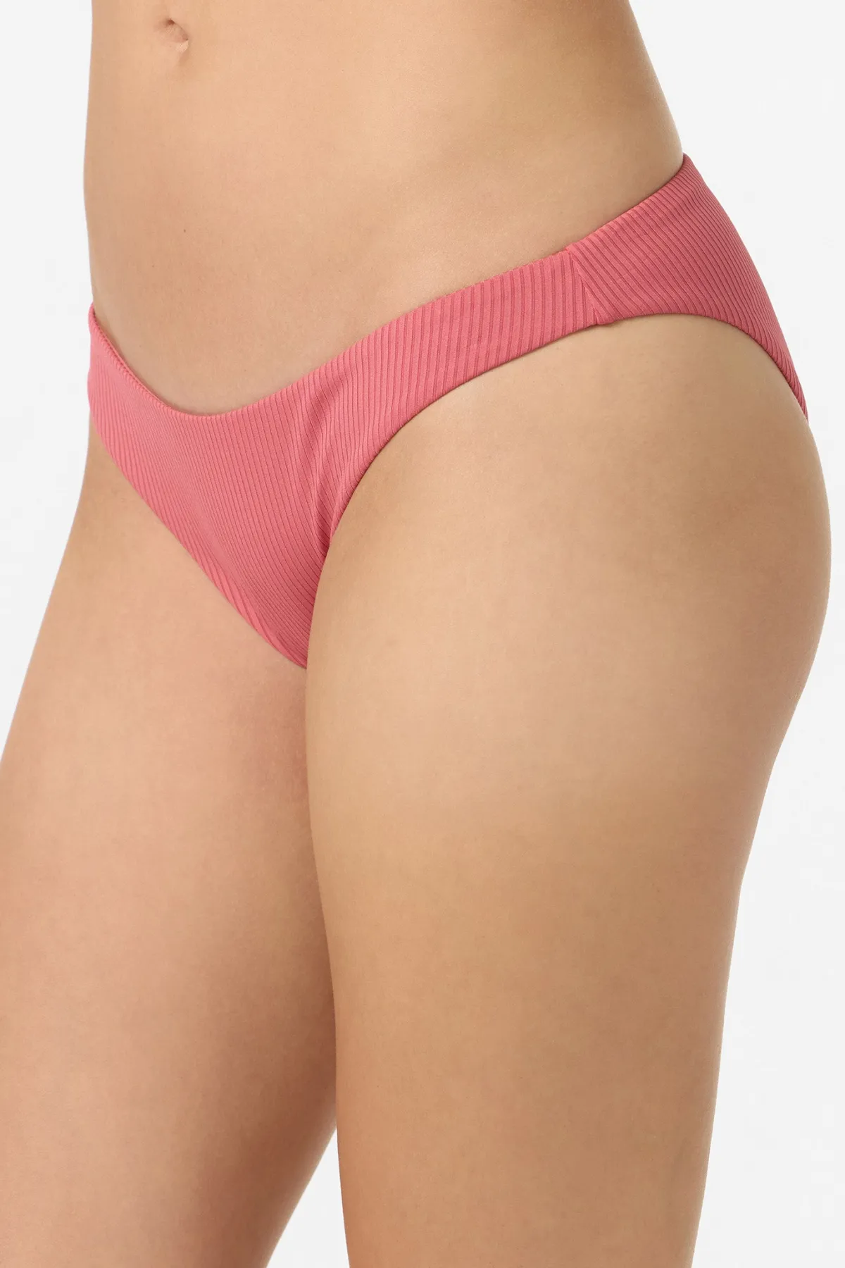 Bikini Bottoms^O'Neill Saltwater Solids Rib Rockley Medium Bottoms - | baroque rose