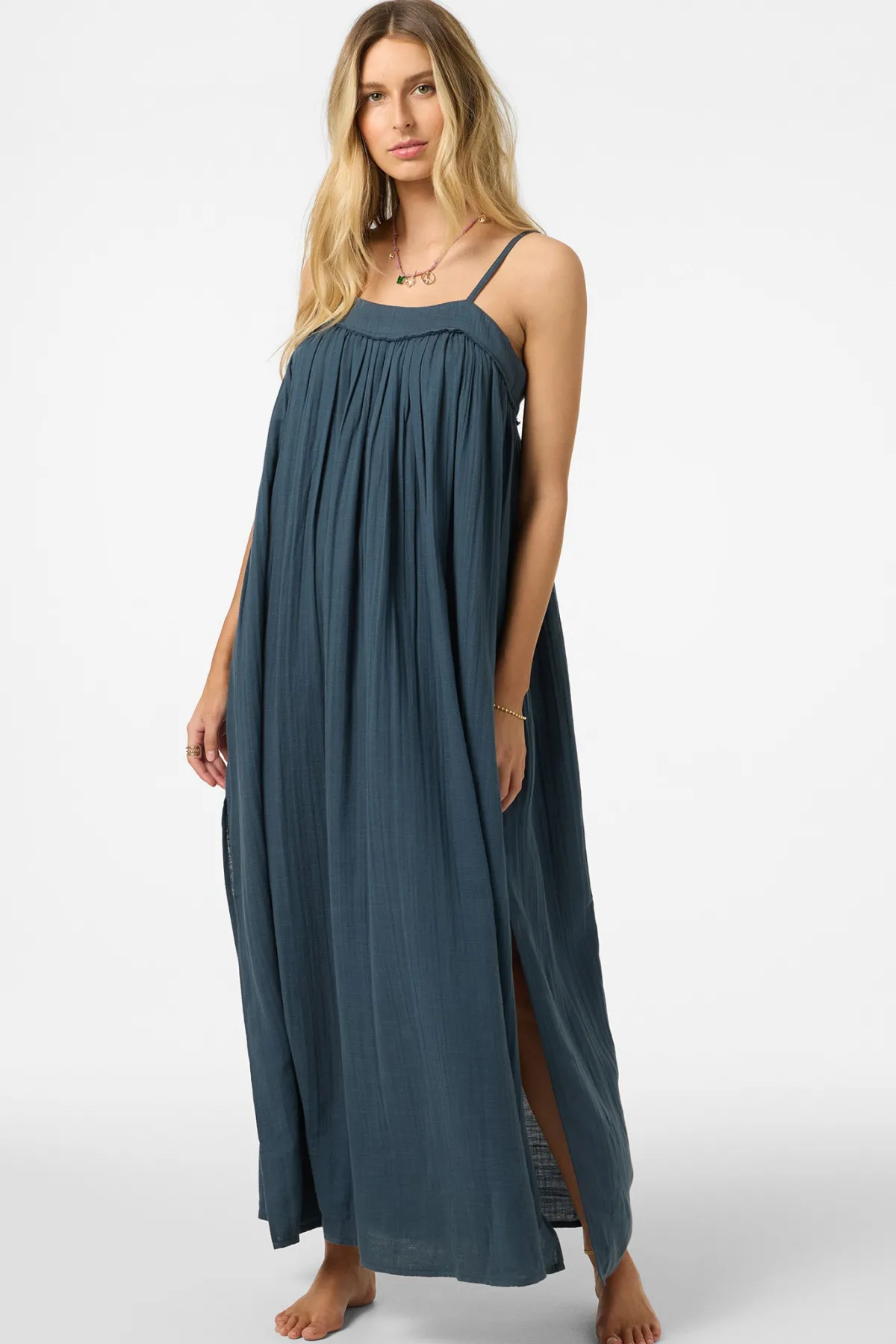 Saltwater Solids Swim|Swim Cover-Ups^O'Neill Saltwater Solids Sai Maxi Cover-Up Dress - | slate