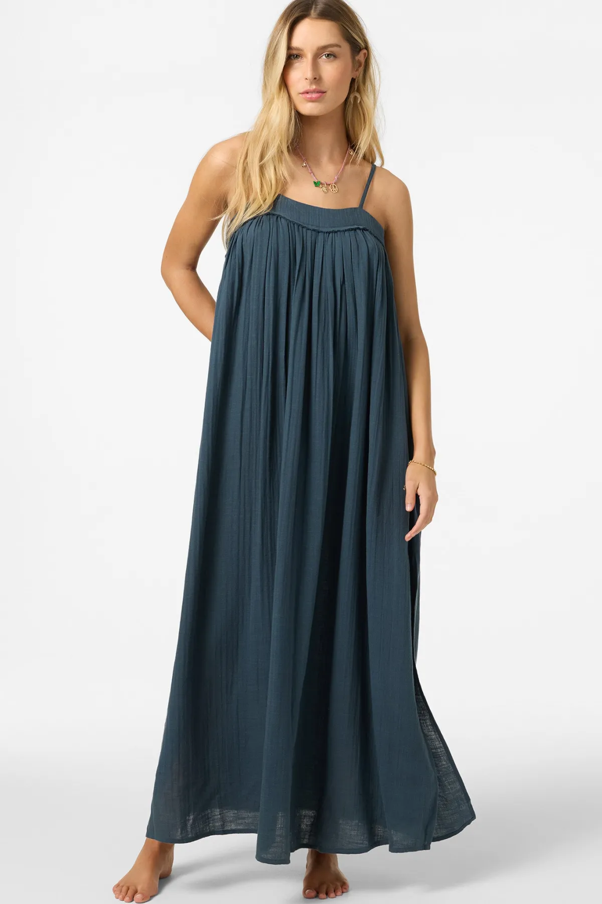 Saltwater Solids Swim|Swim Cover-Ups^O'Neill Saltwater Solids Sai Maxi Cover-Up Dress - | slate