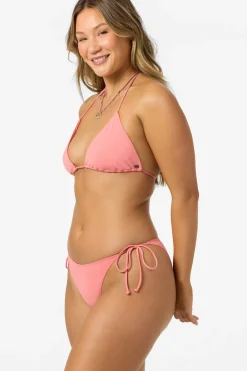 Swim New Arrivals|New Arrivals^O'Neill Saltwater Solids Venice Triangle Top shell pink