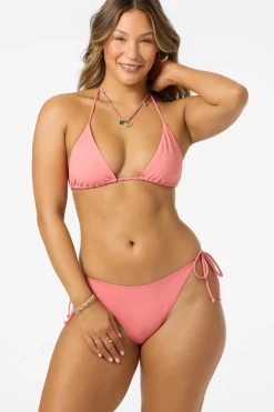 Swim New Arrivals|New Arrivals^O'Neill Saltwater Solids Venice Triangle Top shell pink