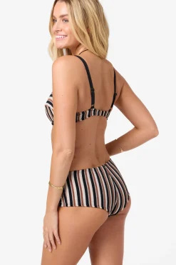 Swim New Arrivals|New Arrivals^O'Neill Sand Dollar Stripe Seashell Bra Top black