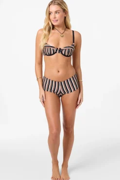 Swim New Arrivals|New Arrivals^O'Neill Sand Dollar Stripe Seashell Bra Top black