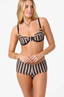 Bikini Bottoms^O'Neill Sand Dollar Stripe Surfs Up Full Bottoms - | black