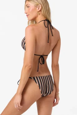 New Arrivals|Swim New Arrivals^O'Neill Sand Dollar Stripe Venice Triangle Top black