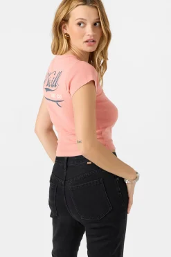 Graphic Tees & Tanks^O'Neill Script Surf Tee - | coral haze