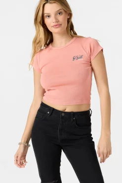 Graphic Tees & Tanks^O'Neill Script Surf Tee - | coral haze