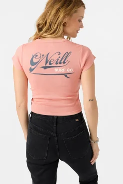 Graphic Tees & Tanks^O'Neill Script Surf Tee - | coral haze