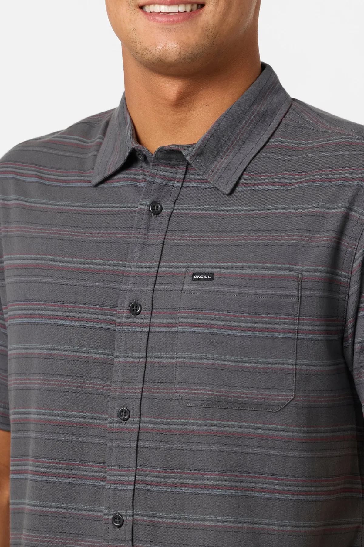 Shirts & Flannels^O'Neill Seafaring Stripe Stretch Standard Fit Shirt - | graphite