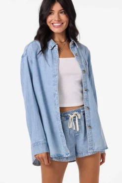 Jackets^O'Neill Sevie Shacket Denim Jacket - Drifter |
