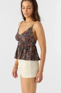 Tops^O'Neill Shalah Ditsy Sleeveless Top - | black
