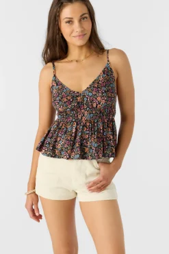 Tops^O'Neill Shalah Ditsy Sleeveless Top - | black