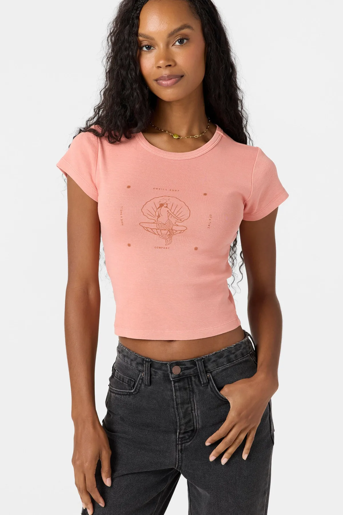 Graphic Tees & Tanks^O'Neill Shell Of A Time Tee - | coral haze