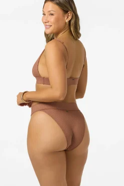 Swim New Arrivals|New Arrivals^O'Neill Shorebreak Rib Cancun Bralette Top carob brown