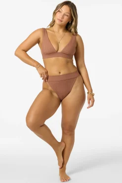 Swim New Arrivals|New Arrivals^O'Neill Shorebreak Rib Cancun Bralette Top carob brown