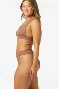 Bikini Tops^O'Neill Shorebreak Rib Cancun Bralette Top - | carob brown
