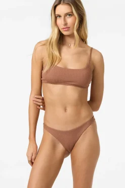 Swim New Arrivals|New Arrivals^O'Neill Shorebreak Rib Hermosa Skimpy Bottoms carob brown