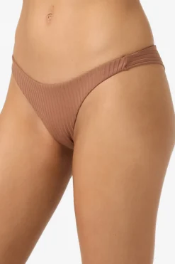 Bikini Bottoms^O'Neill Shorebreak Rib Hermosa Skimpy Bottoms - | carob brown