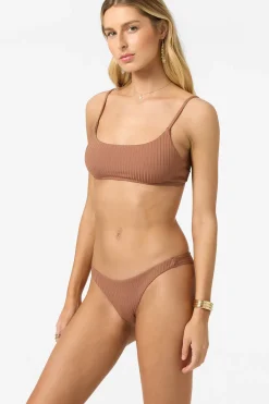 Bikini Bottoms^O'Neill Shorebreak Rib Hermosa Skimpy Bottoms - | carob brown