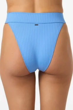 Swim New Arrivals|New Arrivals^O'Neill Shorebreak Rib Santa Barbara High Rise Cheeky Bottoms azurine