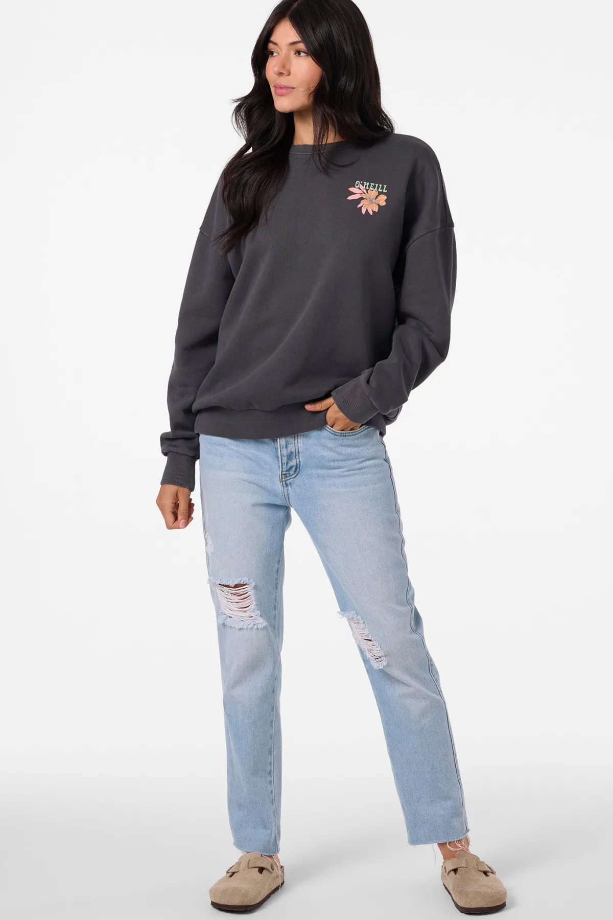 Sweaters, Hoodies & Fleece^O'Neill Solis Crew Crew Neck Fleece - | washed black